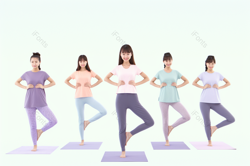 年轻美女一起做运动拉伸瑜伽动作,高清,摄影图,摄影图片,图片大全,摄影图免费下载